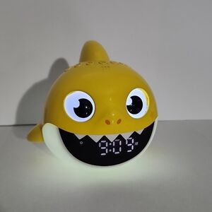 Yellow Kids Shark Alarm Clock Night Light